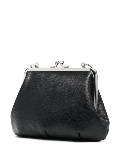 Vivienne Westwood Orb-plaque Recycled Leather Clutch In Schwarz