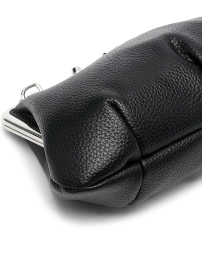 Vivienne Westwood Orb-plaque Recycled Leather Clutch In Schwarz