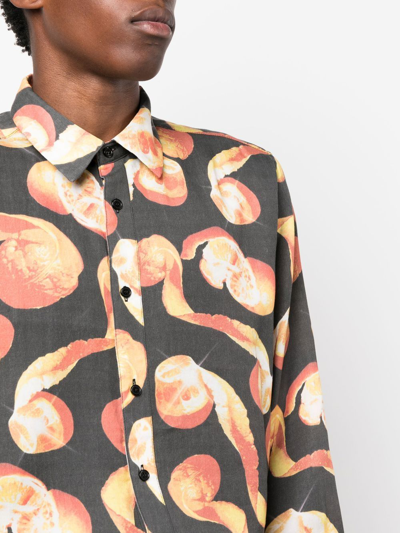 Viktor & Rolf Graphic-print Button-up Shirt In Schwarz