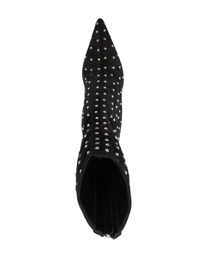 Paris Texas Ladies Black Diamond Holly Mama Ankle Boots In Schwarz