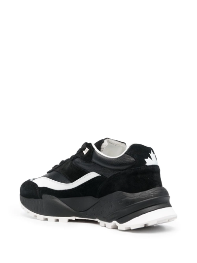 Dsquared2 Logo-print Low-top Sneakers In Schwarz