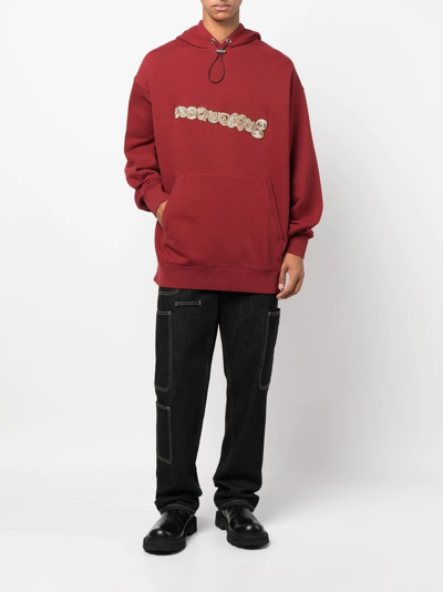 Shop Jacquemus Le Sweatshirt Spirale Hoodie In Rot