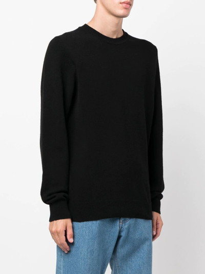 Shop Norse Projects Crew Neck Long-sleeve Jumper In Schwarz