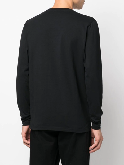 Shop Norse Projects Logo-patch Long-sleeve T-shirt In Schwarz