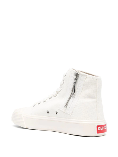 Kenzo School High-top Trainers Off White Female In Weiss