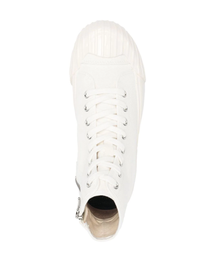 Kenzo School High-top Trainers Off White Female In Weiss