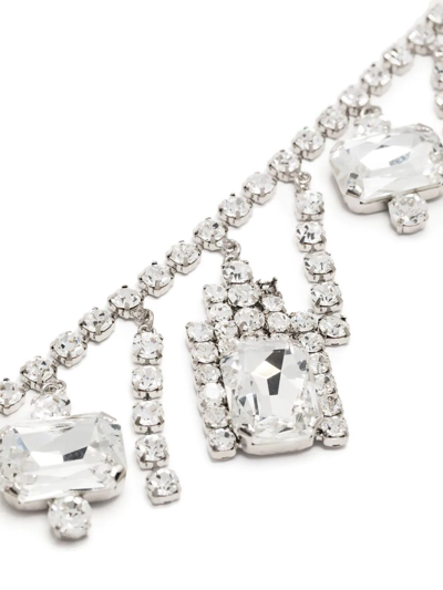 Shop Alessandra Rich Crystal-drop Necklace In Silber