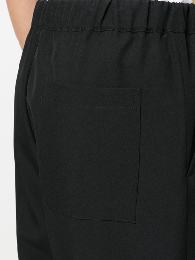 Shop Oamc Drawstring-waist Straight-leg Trousers In Schwarz