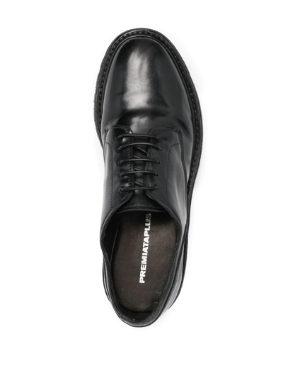 Shop Premiata King Brass Leather Derby Shoes In Schwarz