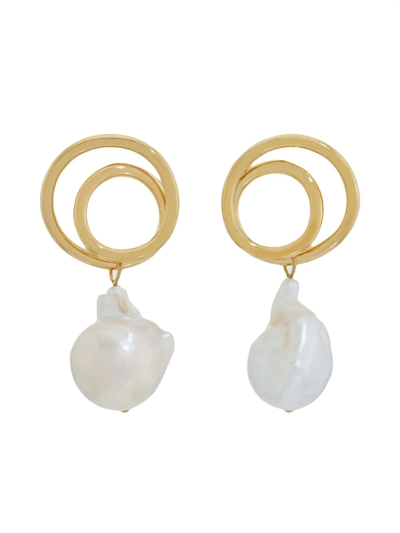 Completedworks Baroque-pearl Drop Earrings In Gold
