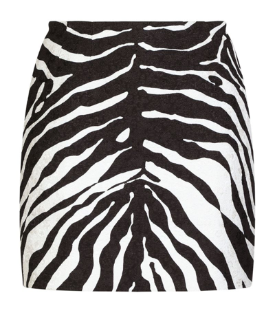 Shop Dolce & Gabbana Zebra Print Mini Skirt In Multi