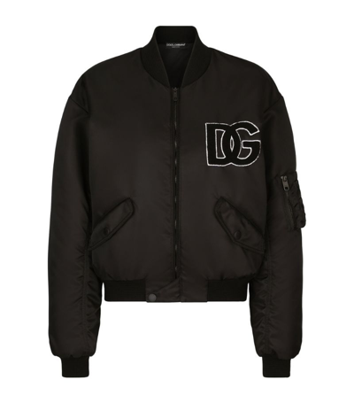 Shop Dolce & Gabbana Monogram Bomber Jacket In Multi