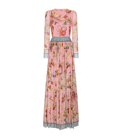 Shop Dolce & Gabbana Bread Print Maxi Dress In Multi