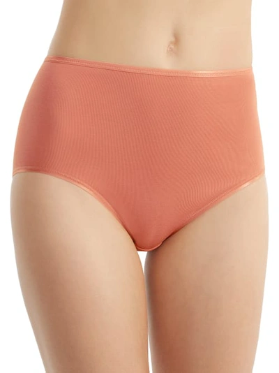 Shop Hanro Cotton Seamless Full Brief In Sweet Pepper