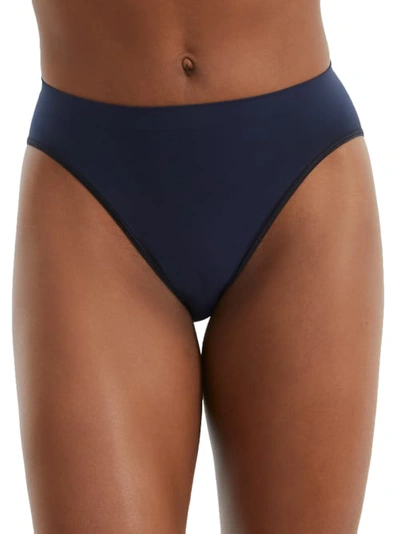 Shop Hanro Touch Feeling Hi-cut Brief In Deep Navy