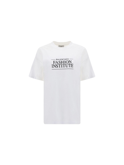 Shop Balenciaga T-shirt In White/bk
