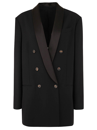 Shop Brunello Cucinelli Double Breasted Jacket In Black