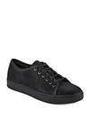 Vince Austin Washed Leather Low Top Sneakers In Oxford