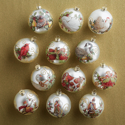 Shop Frontgate Mark Roberts "12 Days Of Christmas" Collectible Ornaments, Set Of 12