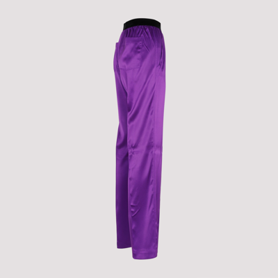Shop Tom Ford Silk Pants In Pink &amp; Purple
