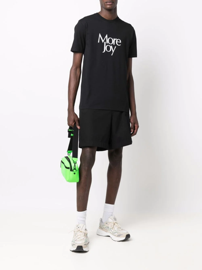 More Joy Unisex Logo Oversize Organic Cotton Graphic Tee In Black