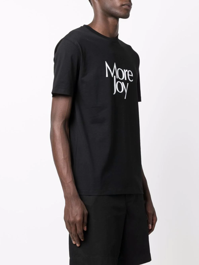 Shop More Joy Logo-print Organic Cotton T-shirt In Black
