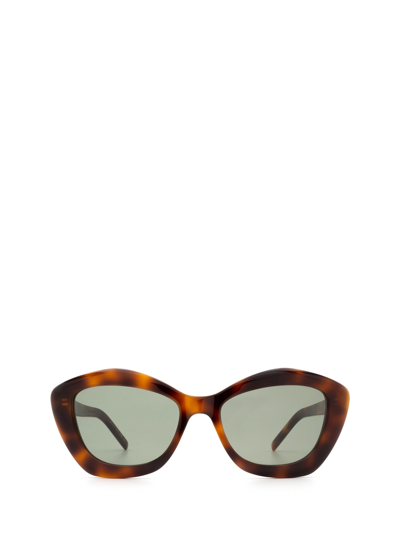 Shop Saint Laurent Sl 68 Havana Sunglasses