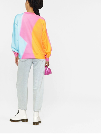 Shop Moschino Colour-block Sweatshirt In Pink