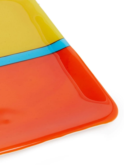 Les-ottomans Murano Colour-block Tray In Yellow