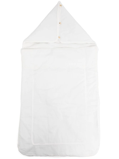 Chloé Babies' Broderie-anglaise Trim Sleeping Bag In Blanc | ModeSens