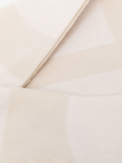 Totême Monogram-jacquard Wool Scarf In Neutrals