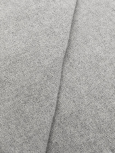 Totême Toteme Classic Wool Fringe-edge Scarf Light Grey In Grey