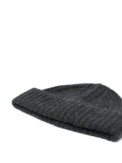 Shop Totême Chunky Ribbed-knit Beanie In Grey