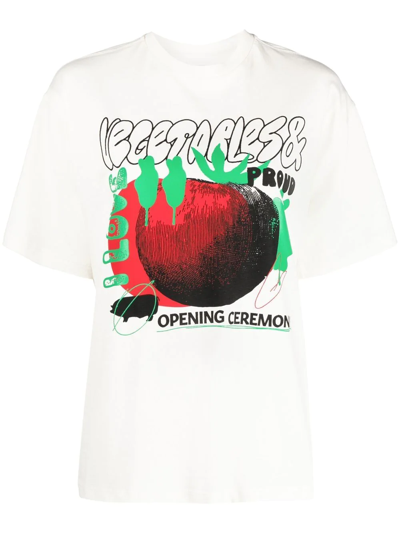 Opening Ceremony Graphic-print Short-sleeved T-shirt In White