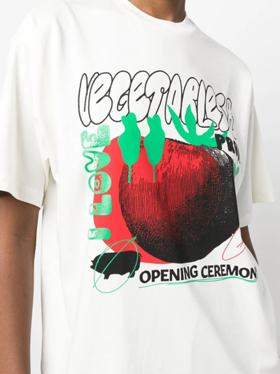 Opening Ceremony Graphic-print Short-sleeved T-shirt In White