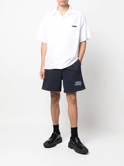 Opening Ceremony Embroidered-logo Track Pants In Blue