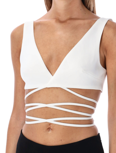 Shop Monot Wrap-around Top In White