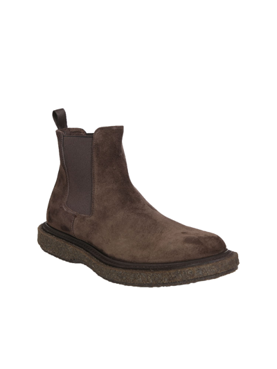 Shop Officine Creative Suede Bullet Ankle Boots In Brown