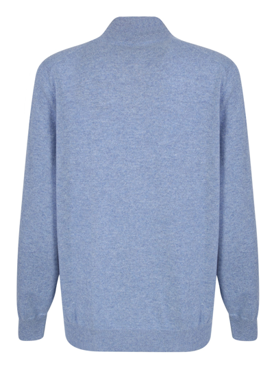 Shop Brunello Cucinelli Light Blue Serafino Pullover