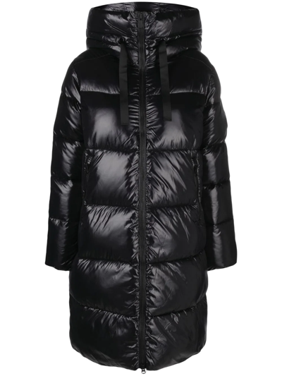 Save The Duck Isabel Black Long Padded Coat | ModeSens