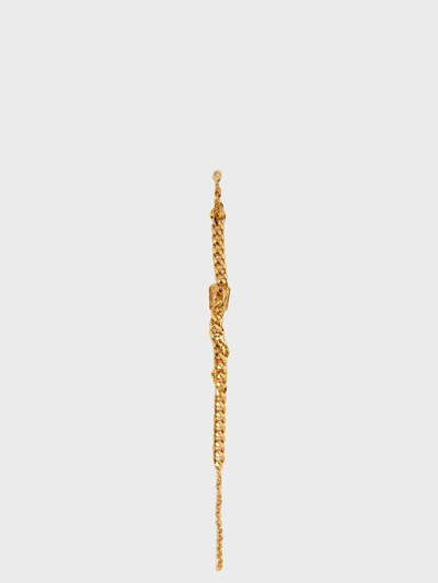 Alessandra Rich Brass Chain Link Choker In Gold