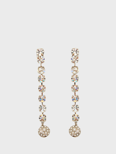 Shop Alessandra Rich Pendant Earrings In Silver