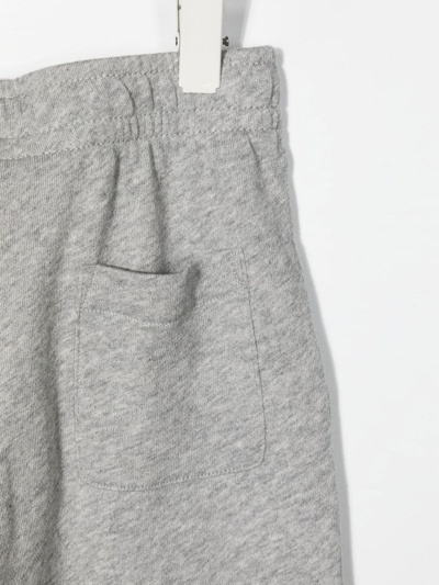 Polo Ralph Lauren Dark Sport Heather Boys' Logo-embroidered Tapered-leg Cotton-blend Jogging Bottoms In Grey