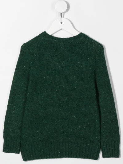 Shop Ralph Lauren Logo-intarsia Wool-blend Jumper In Green