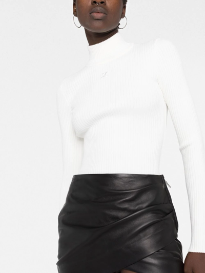 Courrèges Celine Black Wesley Cotton Jeans In White