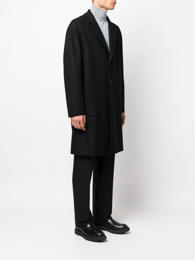 Shop Hevo Single-breasted Tailored Coat In Black
