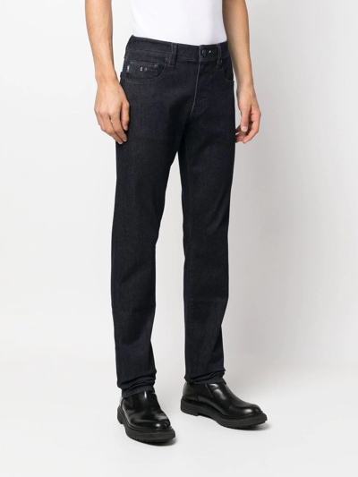 Shop Sartoria Tramarossa Stretch-cotton Straight-leg Jeans In Blue