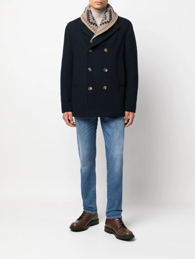 Sartoria Tramarossa Stretch-cotton Straight-leg Jeans In Blue