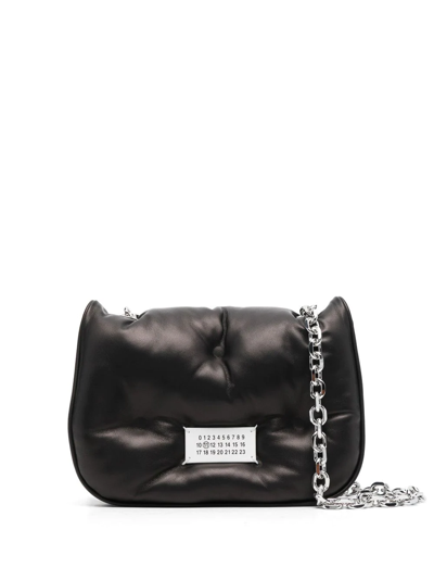 Shop Maison Margiela Small Glam Slam Flap Shoulder Bag In Black
