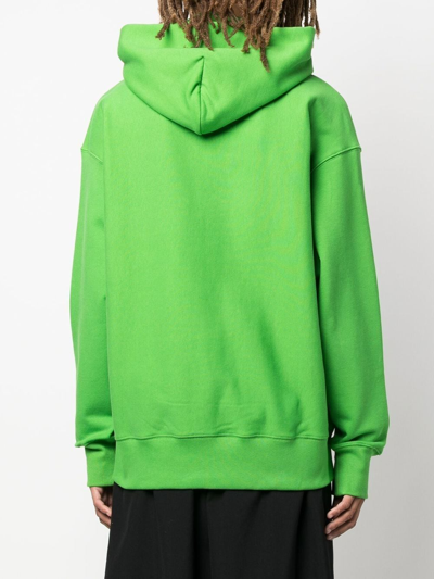 Pre-owned Kenzo Logo-embroidered Hoodie In Green